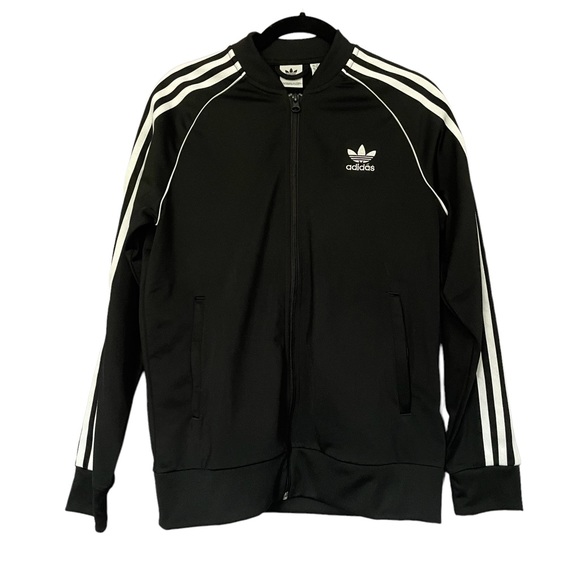 Adidas Track Jacket Black Large 13-14 - Picture 1 of 5